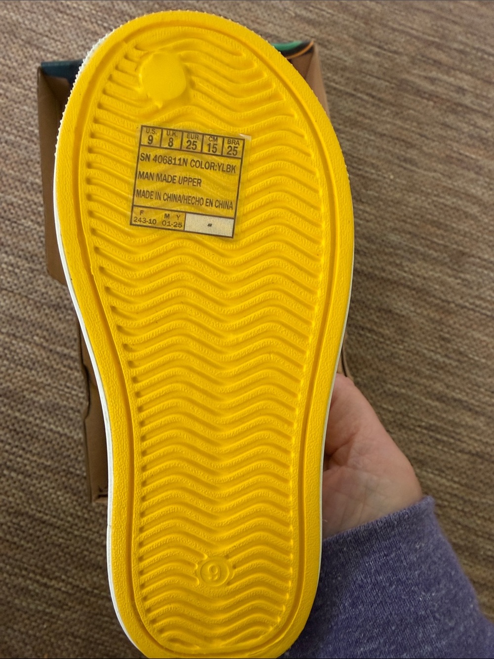Foamies, Skechers Kids Yellow Slip-On Clog with Truck Charm, size 9 - Picture 2 of 5